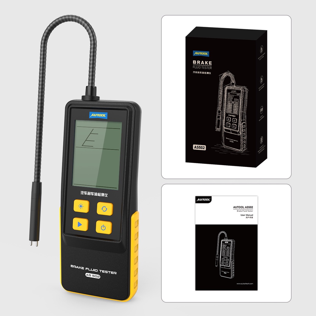 Mô tả AUTOOL AS502 Máy kiểm tra dầu phanh Máy kiểm tra dầu phanh ô tô tương thích với DOT3/DOT4/DOT5.1/ENV4/ENV6 ATE/TRW/BOSCH/MOBIL - 11