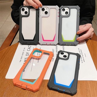Ốp điện thoại chống sốc mạnh 2 trong 1 chặn màu MỚI cho IPhone 11 13 Pro Max Promax XS MAX X Vỏ cứng PC