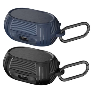 Dành Cho Jabra Elite 7 Pro Active 75T Chống Rơi Bằng Sợi Carbon Phong Cách Tai Nghe Chống Sốc Vỏ Bảo Vệ Với Carabiner Armor Cover