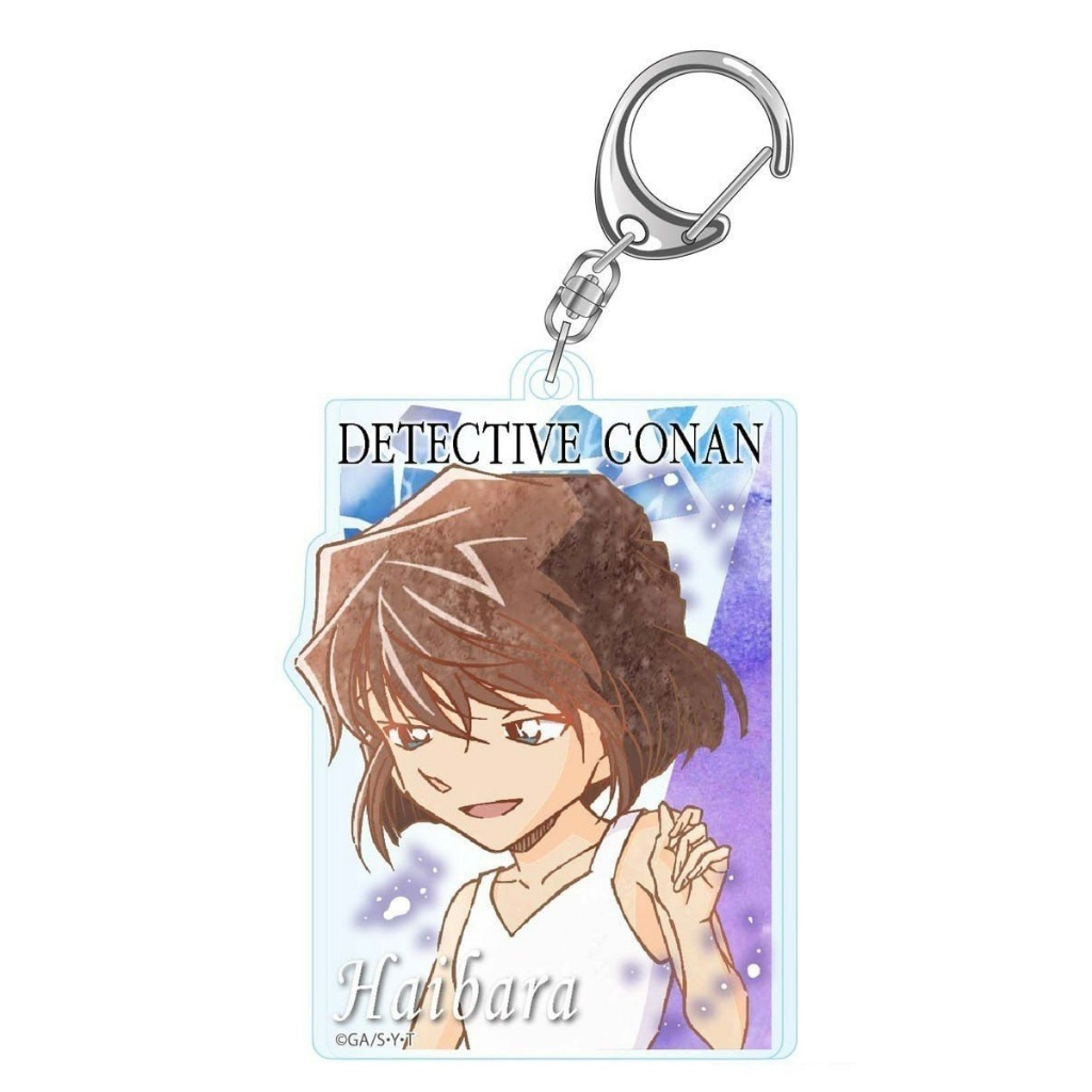 Móc khóa DETECTIVE CONAN Thám Tứ Lừng Danh ver MÀU NƯỚC CHỮ NHẬT keyring mica acrylic in hình anime chibi xinh xắn