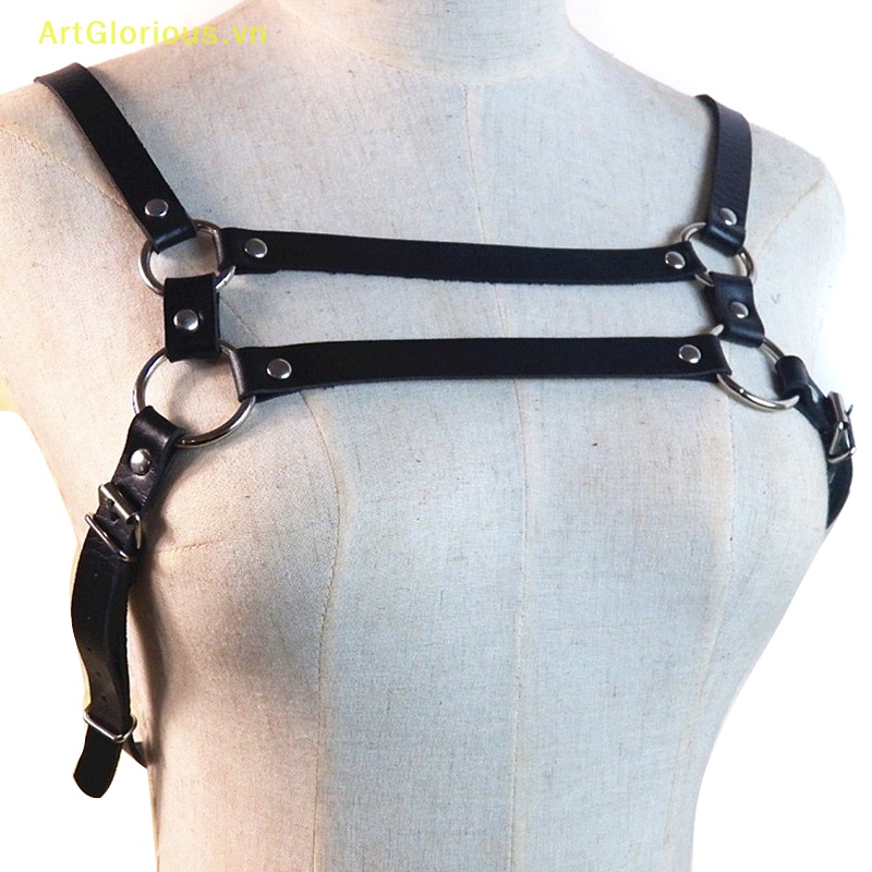 Artglorious Mens Faux Leather Chest Harness Buckles Bondage Clubwear Costume Black Vn Shopee 0395