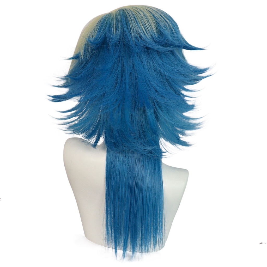 Yt2 Blue Lock Michael Kaiser tóc giả cosplay xanh be, tóc tổng hợp chịu nhiệt, chuyển đổi, lông tơ