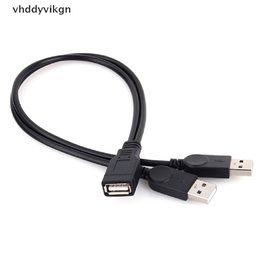 Dây Cáp Sạc Truyền Dữ Liệu Đầu USB 2.0 1 Đầu Cái Sang 2 Đầu Đực Hình Chữ Y