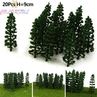 Bộ 20 Mô Hình Cây Bằng Nhựa Cao 9cm Trang Trí Vườn