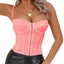 Pealike Nữ Spaghetti Dây Đeo Camisole Vest Crisscross Backless Boned Ren Crop