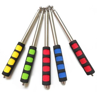 DARON 2M Tay Cầm Cột Cờ Linh Hoạt Biểu Ngữ Di Động Flagstaff Tay Cầm Xốp Bằng Thép Không Gỉ 1.2 / 1.6 / 2.0 Mét Cột Cờ Kính Thiên Văn