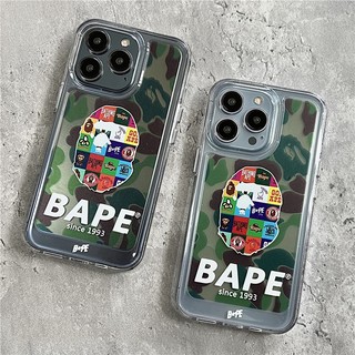 BAPE Ốp Điện Thoại Trong Suốt Chống Sốc Cho iphone 14 11 13 12 X XS Pro Max XR Mini 7 Samsung Galaxy S23 S22 ultra plus