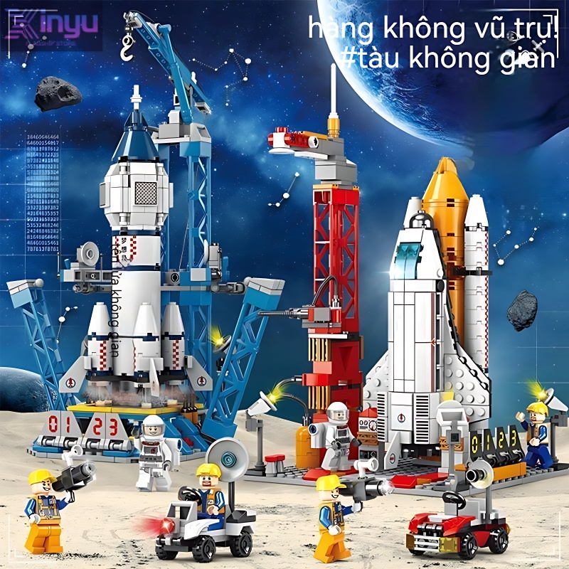 Khối xây dựng Lego, Máy bay tên lửa không gian lắp ráp mô hình Đồ chơi ...