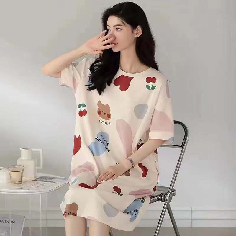 Váy Ngủ	Pyjama Đầm Ngủ Dáng Dài Cỡ Lớn Phong Cách Công Chúa Dễ Thương Thời Trang Mùa Hè Cho Nữ [lzf0626]
