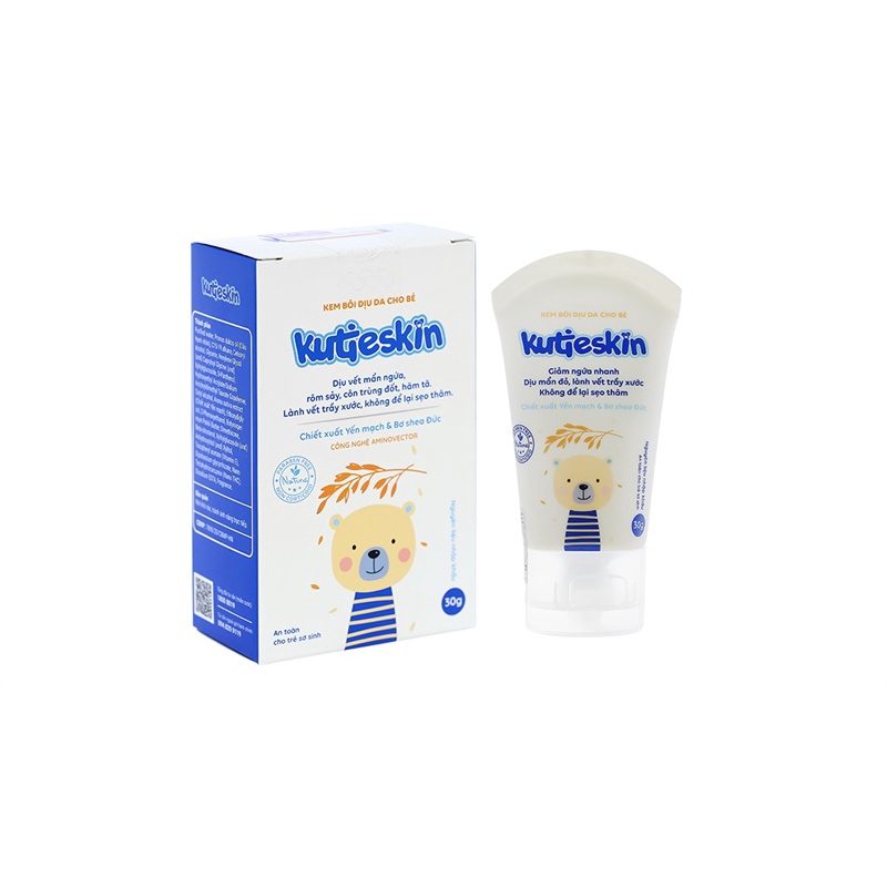 Kutieskin 30gr - dịu mẩn đỏ, dịu vết ngứa, hăm da, muỗi đốt, côn trùng cắn cho bé - hanzomart