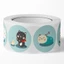 Nhãn dán nhãn TUYỆT VỜI, Cuộn nhãn dán tự dính 1 Inch, Thẻ phong bì nhãn tròn mèo Mini dễ thương