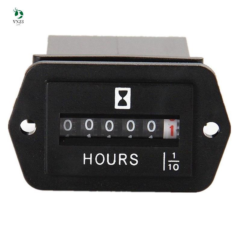 Đồng hồ đo giờ cơ dc10v-80v - đồng hồ đo giờ cho động cơ máy phát điện thuyền ô tô motorcross motor truck tractor