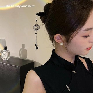 Ink butterfly thư pháp hòa bình khóa tua rua kẹp tóc cổ thanh lịch người phụ nữ kẹp tóc trung quốc mới