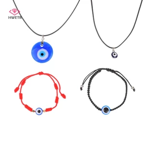 Hwetr kính xanh 3cm mặt dây chuyền vòng cổ vòng tay vòng cổ may mắn choker trang sức mới