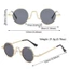 IAPPORTUNIA Circle Shades, Kính râm tròn nhỏ đầy màu sắc bảo vệ UV400, Kính mắt Punk thời trang dành cho nữ và nam giới