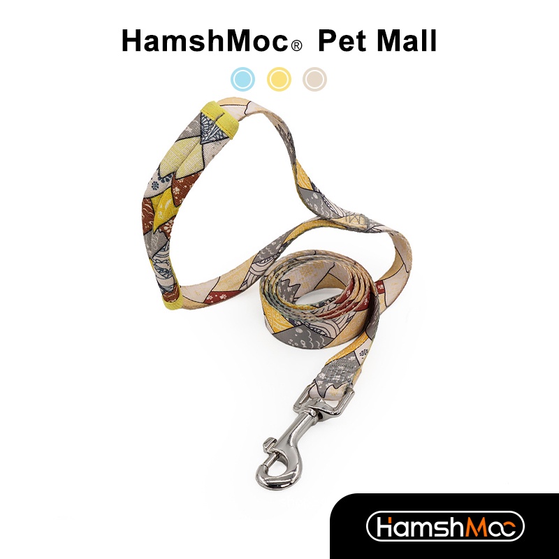 HamshMoc Dây xích chó hạng nặng Dây xích chó Nylon có móc chắc chắn Đệm mềm Tay cầm thoải mái Dây xích thú cưng cho chó nhỏ vừa lớn