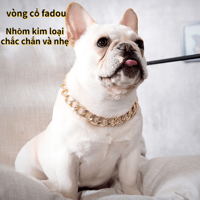 ⭐Hot!⭐Vòng Cổ Nhựa Mạ Vàng Dày Có Thể Điều Chỉnh Dùng Huấn Luyện Chó Bull Cỡ Vừa Và Lớn
