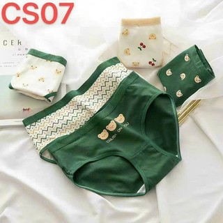 Set 5 Quần Lót Cotton Nâng Mông Thông Hơi In Hoạ Tiết Kute Đáng Yêu - Size trên 50kg