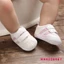 Mgg-giày thể thao đế mềm cho trẻ sơ sinh, Giày Pram trắng chống trượt, Huấn luyện viên tập đi sọc cho bé trai bé gái