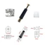 TOPTOOLCX Nội Thất Vít Ba Trong Một Tự Khai Thác Cần Bánh Xe Đai Ốc Kết Nối Bàn Cố Định Liên Kết Thanh Kết Nối