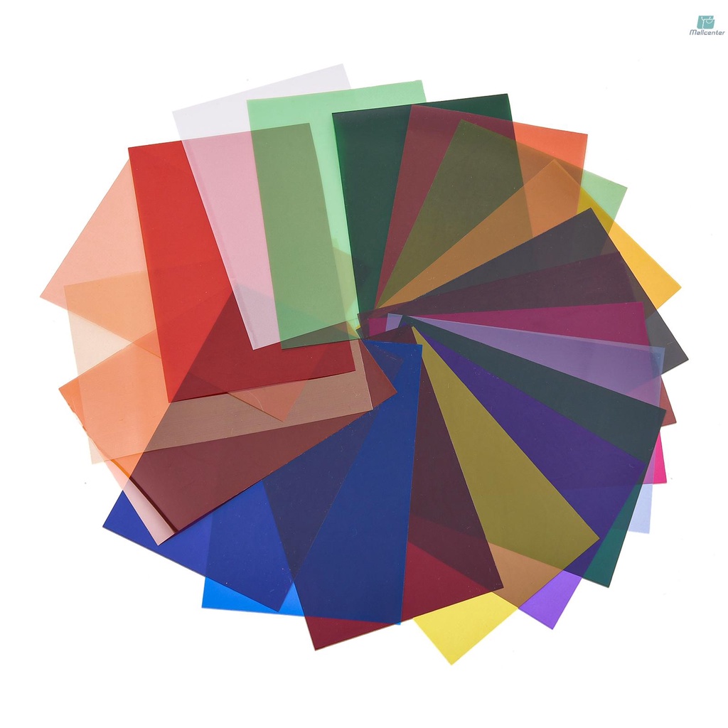 20pcs Color Correction Gel Light Filter Sheet Color Correction Filters