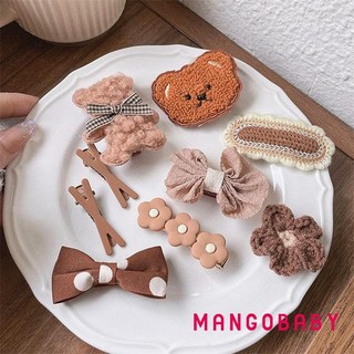 Mgg-kids Thu Đông Kẹp Tóc 9 Chiếc Hoạt Hình Gấu Nơ Barrettes Cho Bé Gái Quà Tặng Sinh Nhật Giáng Sinh