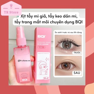 Xịt tẩy mi giả, tẩy keo dán mi, tẩy trang mắt môi chuyên dụng BQI