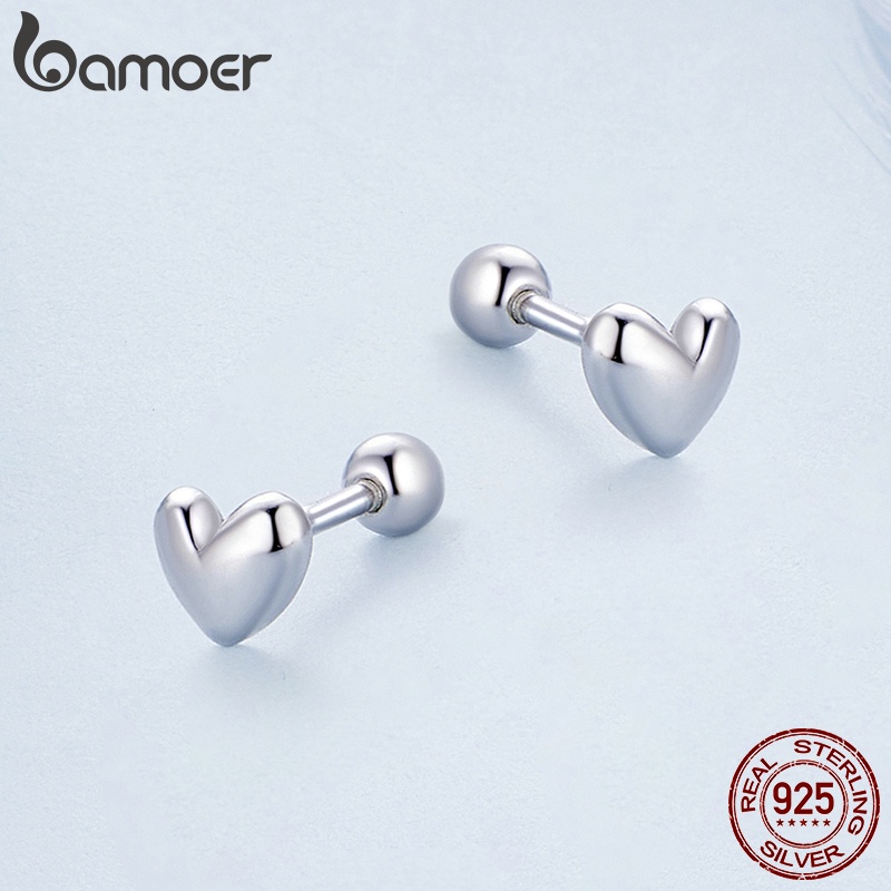 Bamoer Bông Tai bạc 925 Đính Đá Thời Trang Nữ Tính