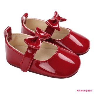 Mgg-baby Bé Gái Dễ Thương Moccasins Đế Mềm Nơ Da PU Đế Bằng Giày Tập Đi Đầu Tiên Chống Trơn Trượt Xuân Hè Giày Công Chúa