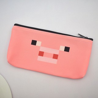 YT4 Minecraft Hộp Đựng Bút Hoạt Hình Túi Đựng Bút Sinh Viên Dây Kéo Vải Văn Phòng Phẩm Túi Trẻ Em Thay Đổi Lưu Trữ Cá Tính