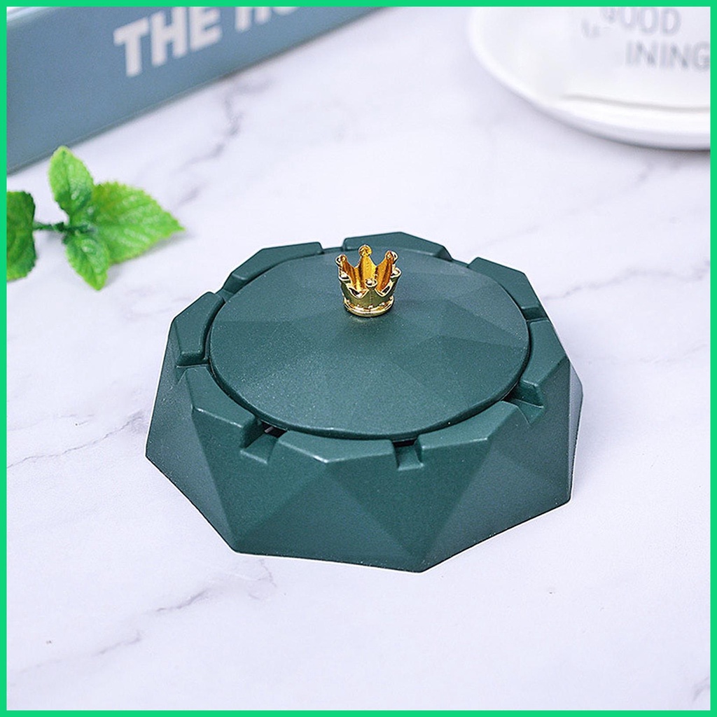 Gạt Tàn Thuốc Lá Có Nắp Bằng Thép Không Gỉ Chống Gió Kèm Giá Đỡ Tro Trong Nhà / Ngoài Trời