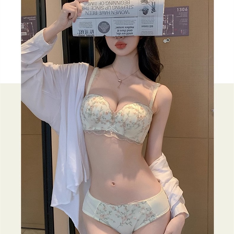 Áo Lót Nâng Ngực Không Dây Chống Chảy Xệ Thêu Ren Thời Trang Cho Nữ