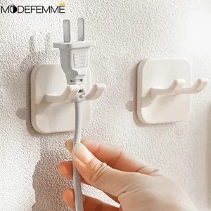 Kệ phòng tắm tự dính / phụ kiện nhà bếp trong phòng tắm / ổ cắm điện móc dây giá đỡ nhà tổ chức / giá đỡ dao cạo râu punch-free / móc phòng tắm đa chức năng /