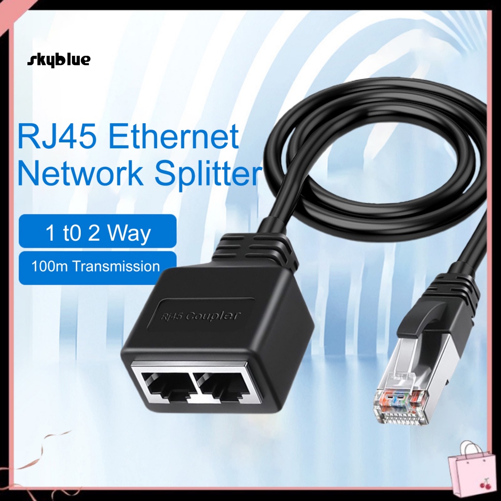 [Sy] Bộ chia mạng Gigabit RJ45 Truyền 1 đến 2 cách 100m Hai thiết bị Truy cập Bộ chia Ethernet Bộ ghép nối Liên hệ phích cắm mô-đun cho văn phòng
