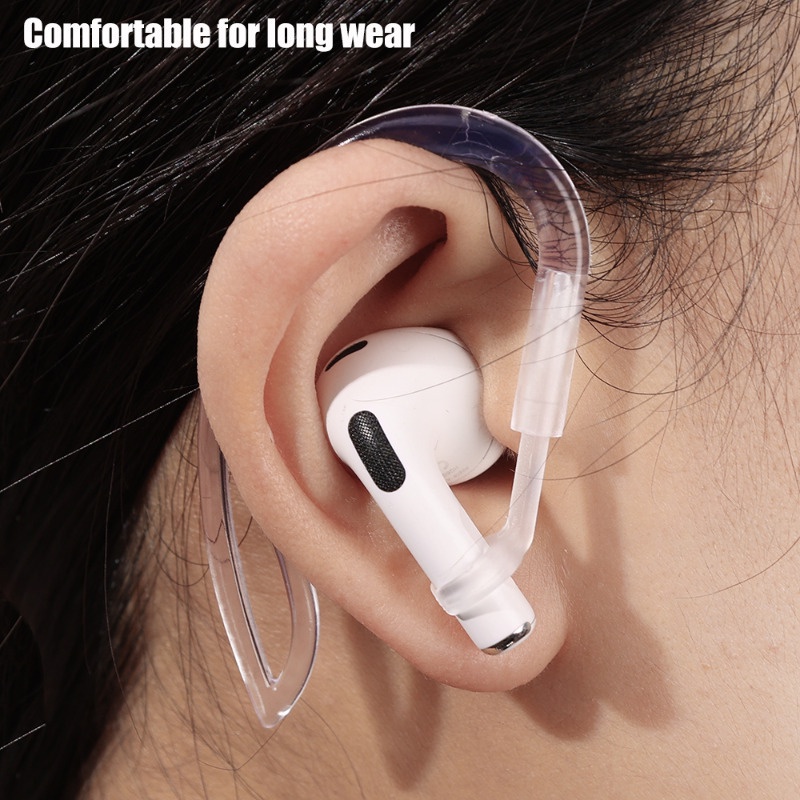 Móc tai nghe trong suốt tương thích cho apple airpods 1 thế hệ 2 / kẹp vòng đeo thể thao / móc tai chống mất silicone / nắp bảo vệ tai nghe bluetooth chống rơi