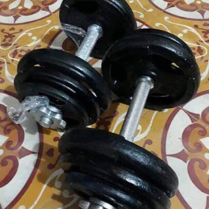 Combo 50kg Tạ Tay Kết Hợp Tạ Đẩy ( 50kg Tạ Gang , 2 Đòn Tay 35cm, 1 Đòn Dài 1.5m ) Tặng Găng Tay Tập Gym – 3