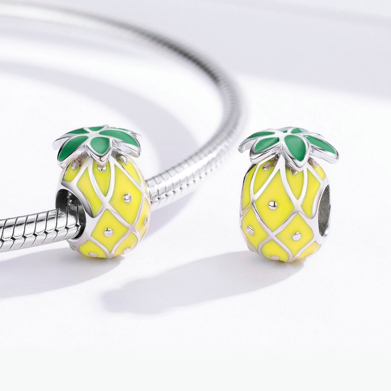 Hạt charm BAMOER bạc 925 kiểu trái cây thời trang