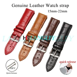 Dây Đồng Hồ Bằng Da Bò Thật 16mm-20mm 16 / 17 / 18 / 19 / 20 / 21mm