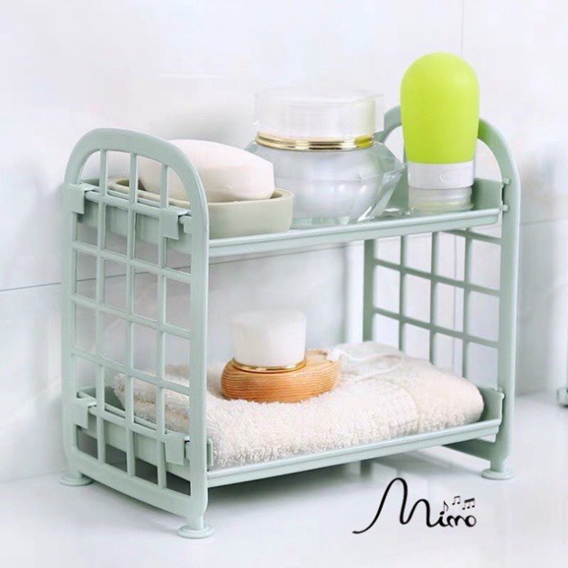 kệ 2 tầng mini nhà bếp nhà tắm tiện lợi C2201