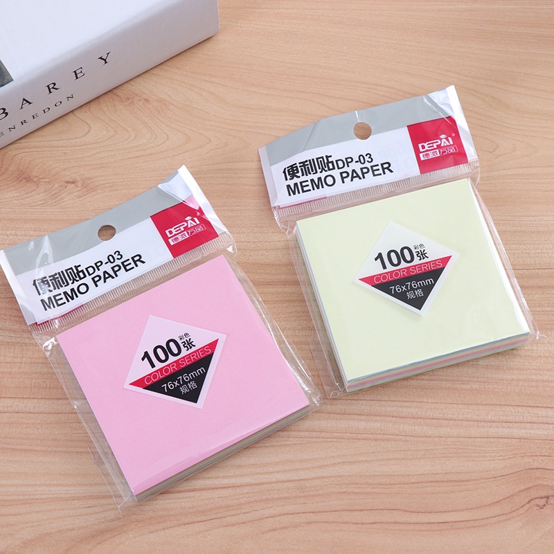 Tập 100 Tờ Giấy Note Ghi Chú Dày Mịn Sticky Note 4 Màu | Shopee Việt Nam