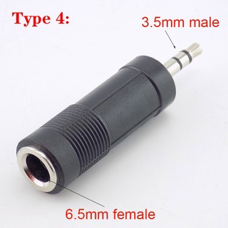 Bộ chuyển đổi âm thanh nam 3,5 mm 6,5 mm sang đầu nối phích cắm âm thanh nổi nữ 3,5 mm cho cáp loa Aux Jack cắm tai nghe F @ V1N