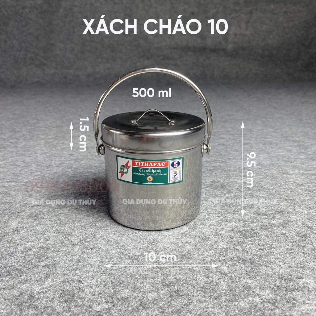 Cà mèn inox 1 ngăn cao, 1 ngăn thấp phù hợp đựng phở, cháo, hủ tíu hàng ...
