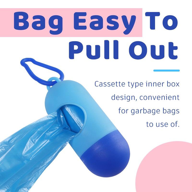 HamshMoc Di Động Thú Cưng Poop Túi Đựng Chất Thải Nhẹ Túi Đựng Dây Xích Đính Kèm Túi Đựng Tuyệt Vời Phù Hợp Với Bất Kỳ Dây Xích Chó