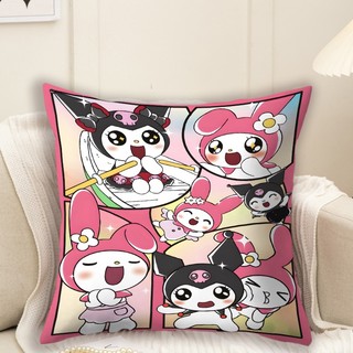 Sanrio Hoạt Hình Dễ Thương Trẻ Em Ném Gối Ngắn Sang Trọng & Polyester Cinnamoroll & Kuromi & Hello Kitty Đệm Ô Tô Phòng Ngủ Sofa Trang Trí Nhà Gối (Không Có Lõi Gối)