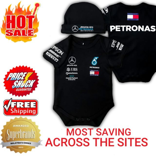Phiên bản giới hạn: P3TR0N4S AMG Mercedes F1 Racing Team in họa tiết tay ngắn dễ thương cho bé trai bé gái WMDE