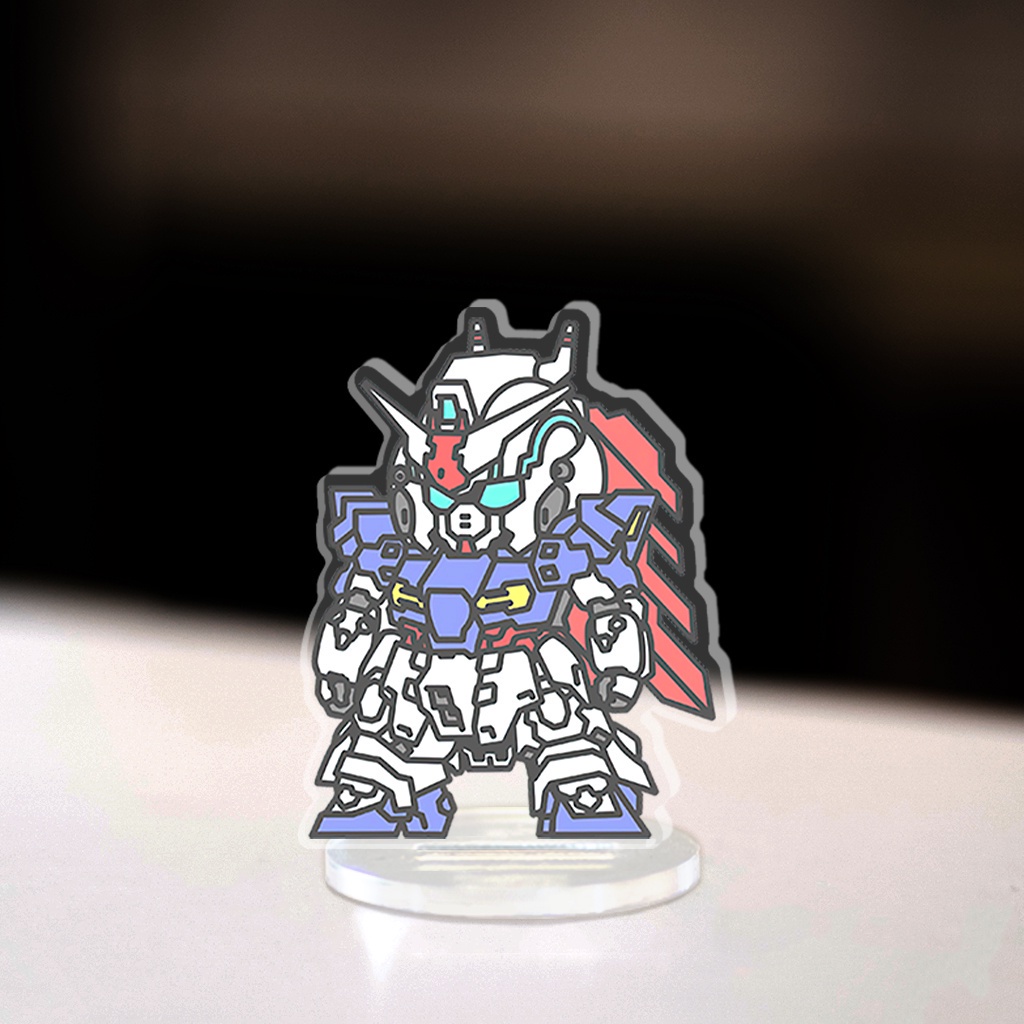 Mô hình Mini Gundam Robot Gundam Mk - II  God Gundam Z Gundam Standee Chibi Anime trang trí góc học tập cao 3cm