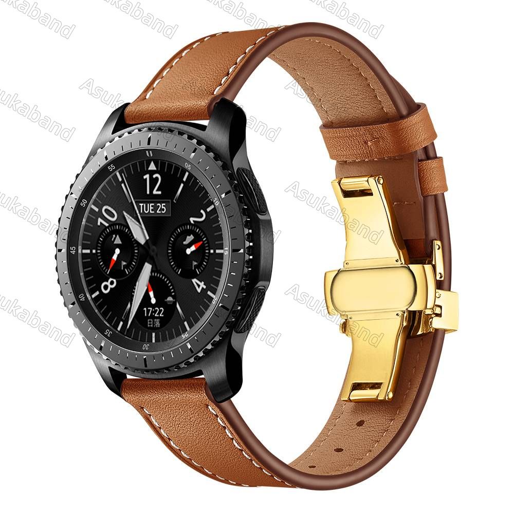 Dây Đeo Bằng Da Thật 18mm 20mm 22mm Cho Galaxy Watch Pro Gear GT