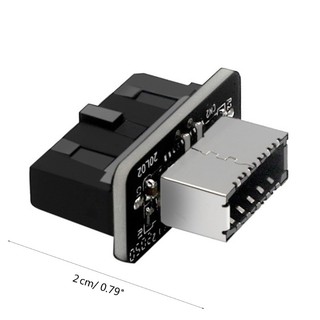 Bộ chuyển đổi bảng điều khiển phía trước USB chất lượng cao Bang - Type-E Female sang USB 3 0 19 PIN Male Adapter Bộ chia đầu dọc bên trong