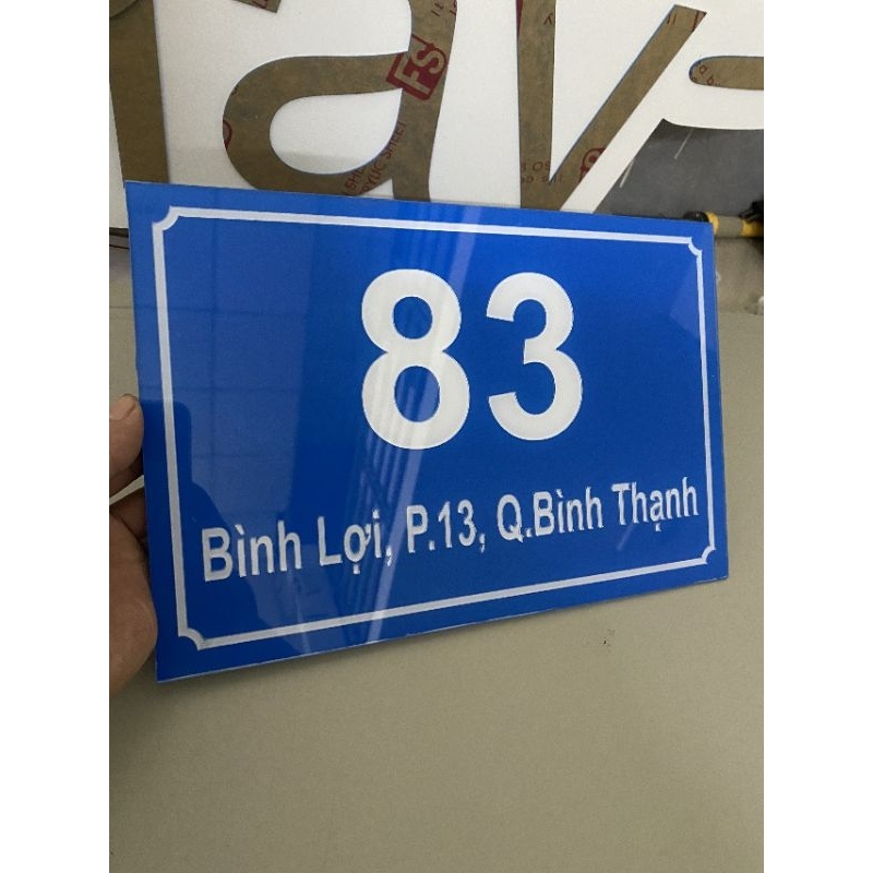 Bảng Số Nhà Mica Giá Rẻ 40x60 cm, Làm theo yêu cầu Chotdonnaoo
