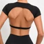 LASYYOGA Áo Thun Thể Thao yoga Chạy Bộ Tập Thể Dục Màu nude Bó Sát Nhanh Khô Cho Nữ (Không Đệm)